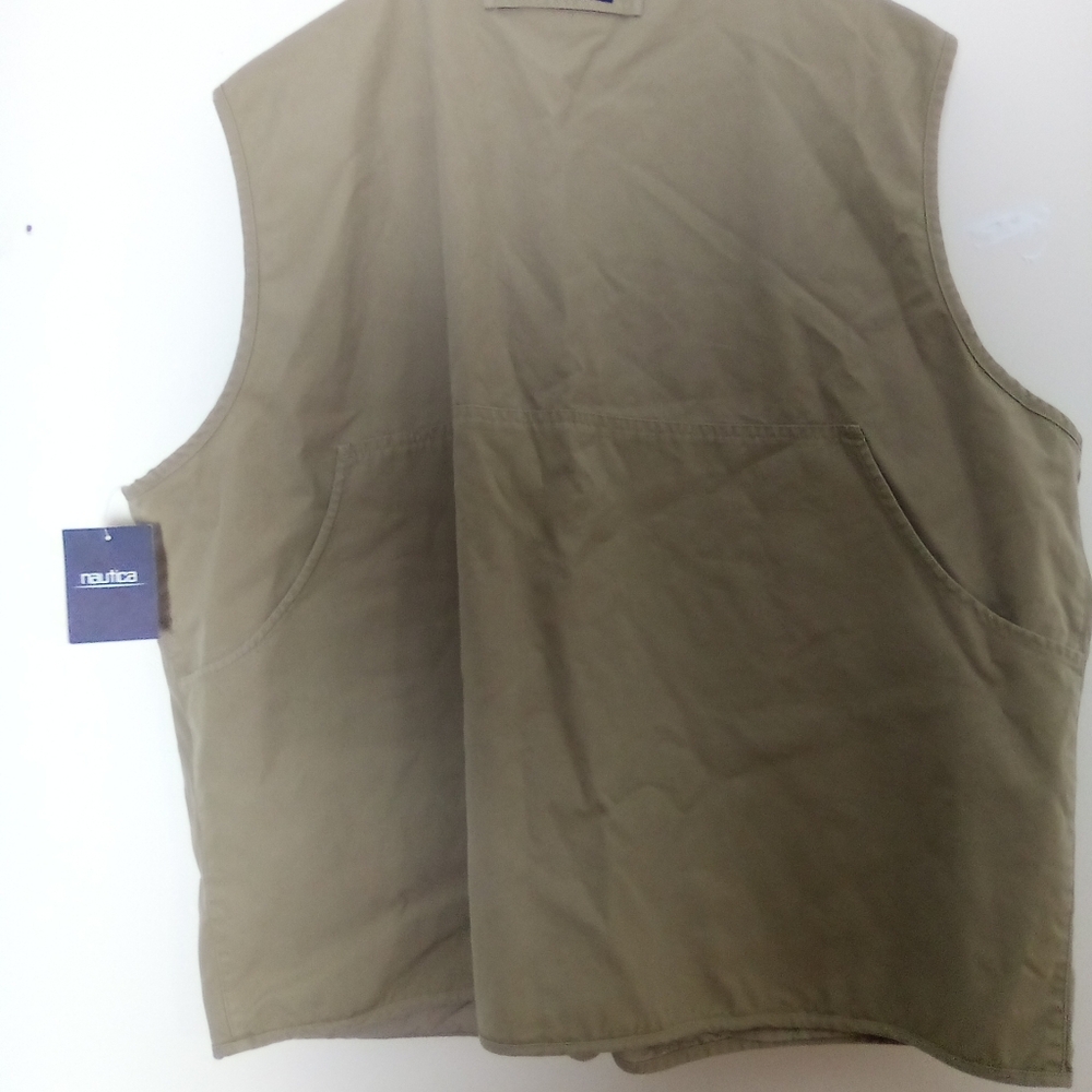Nautica Khaki Multi-Pocket Vest SIZE XXL - Picture 5 of 8
